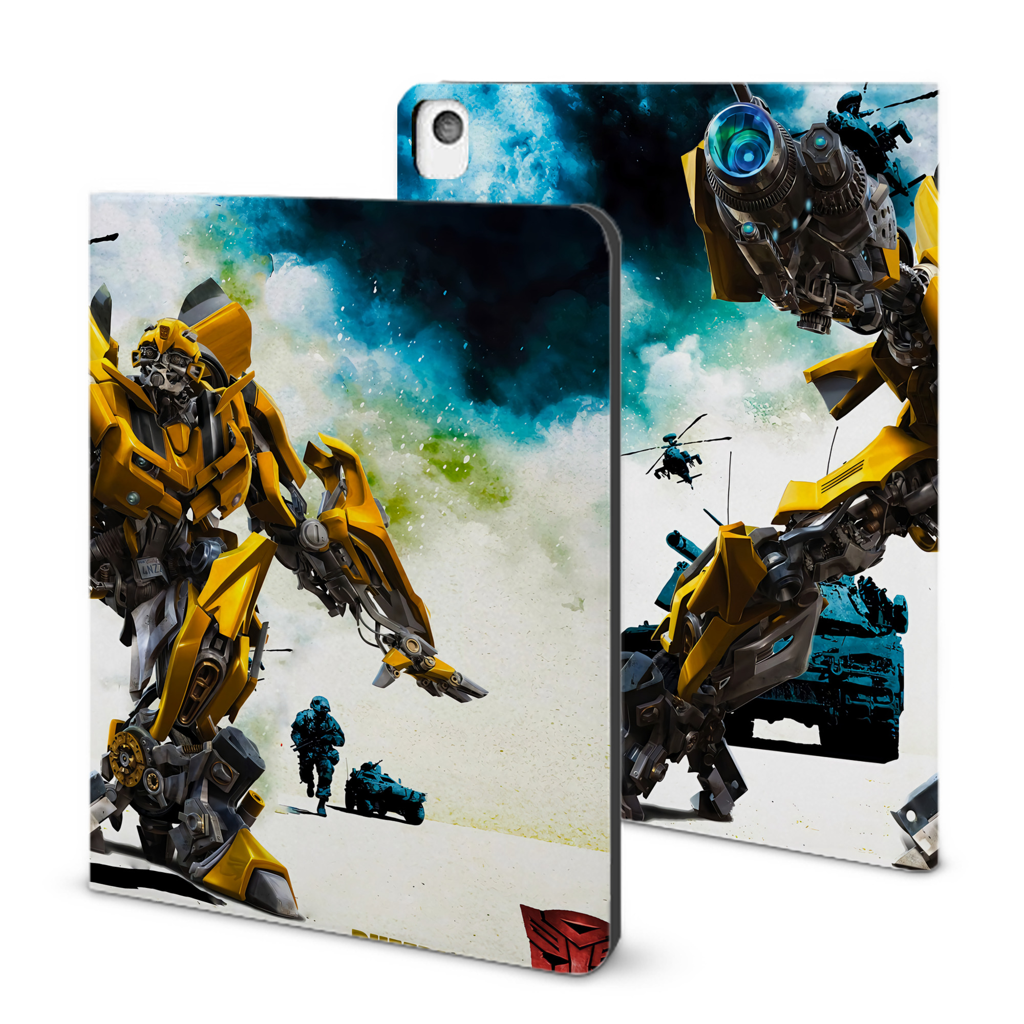 （画像用） Transformers トランスフォーマー IPadケース ペンホルダー付き ブックスタイルデザイン